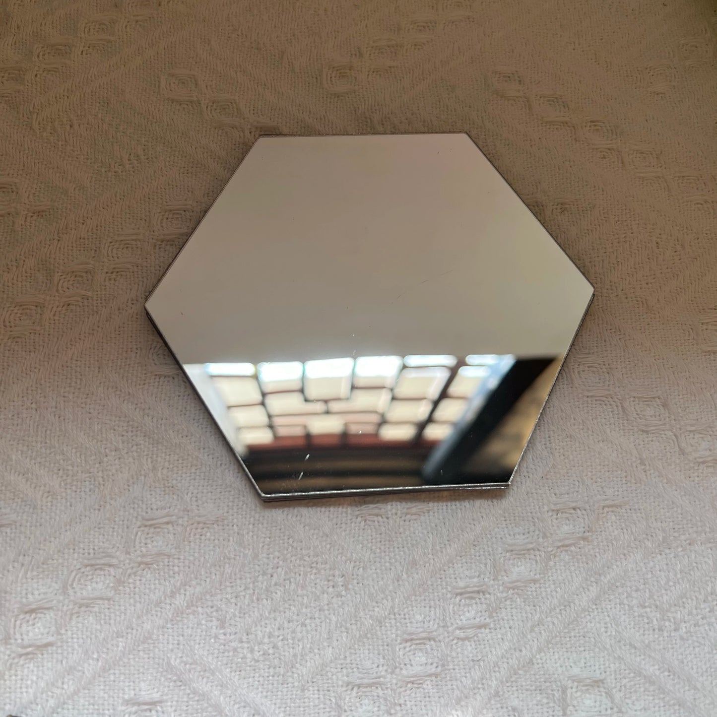 6/12pcs 3D Hexagon Mirror Wall Sticker