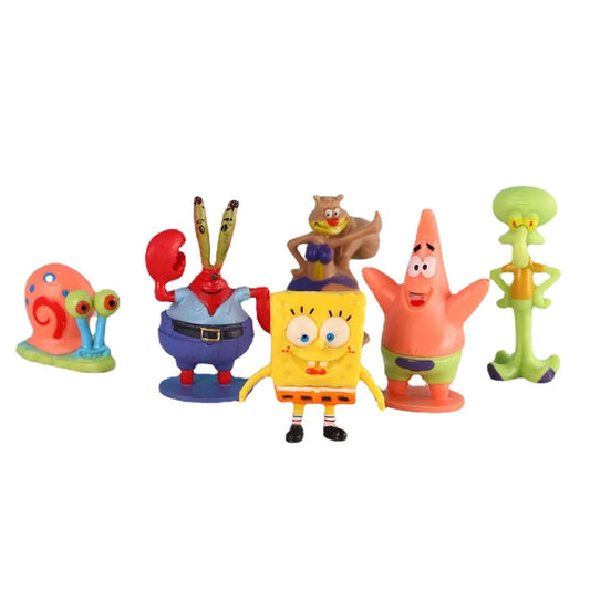 6pcs SpongeBob Aquarium Decoration Set